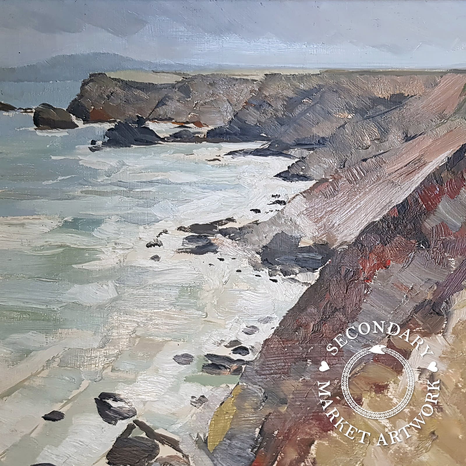 Kenneth Gribble, Cliffs and Sea, 1976