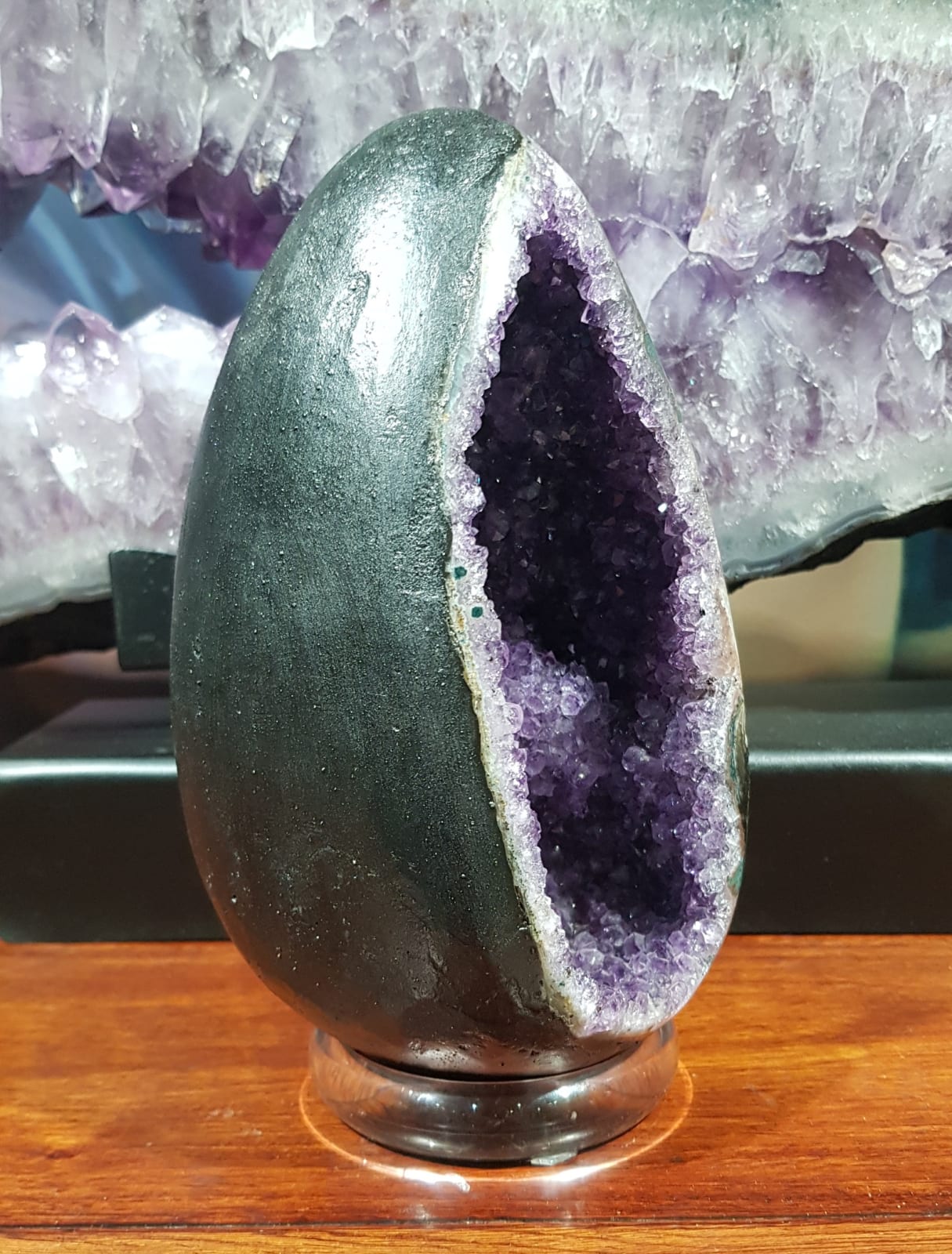 Ancient Art Crystals, Amethyst Crystal Egg Cavern II - Polished