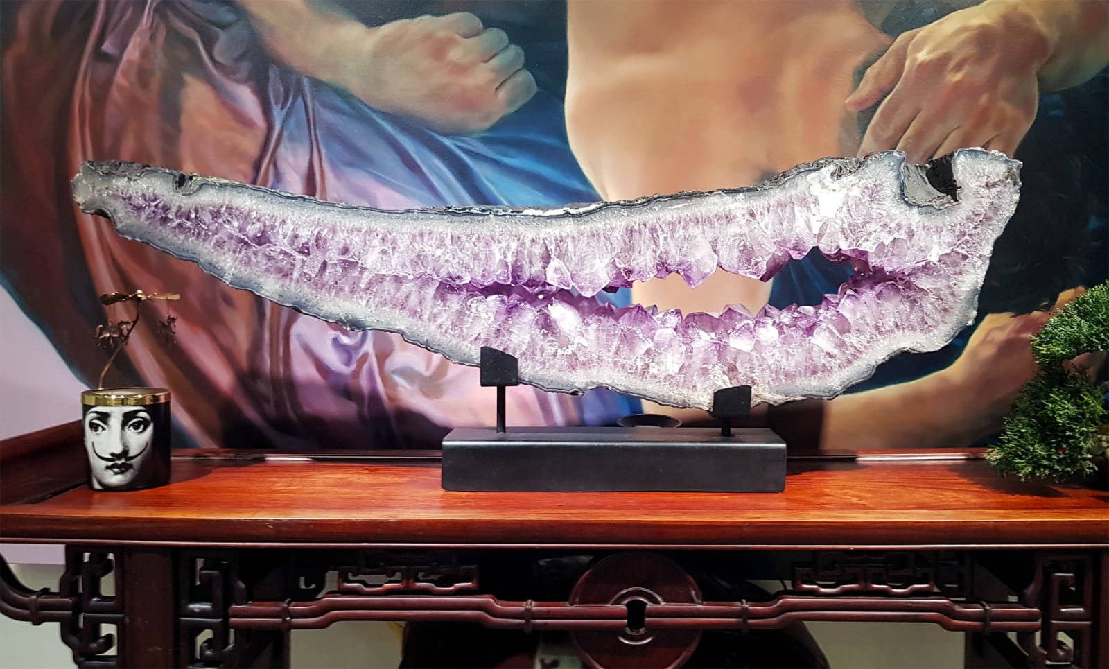 Ancient Art Crystals, Large Amethyst Geode Portal Slice