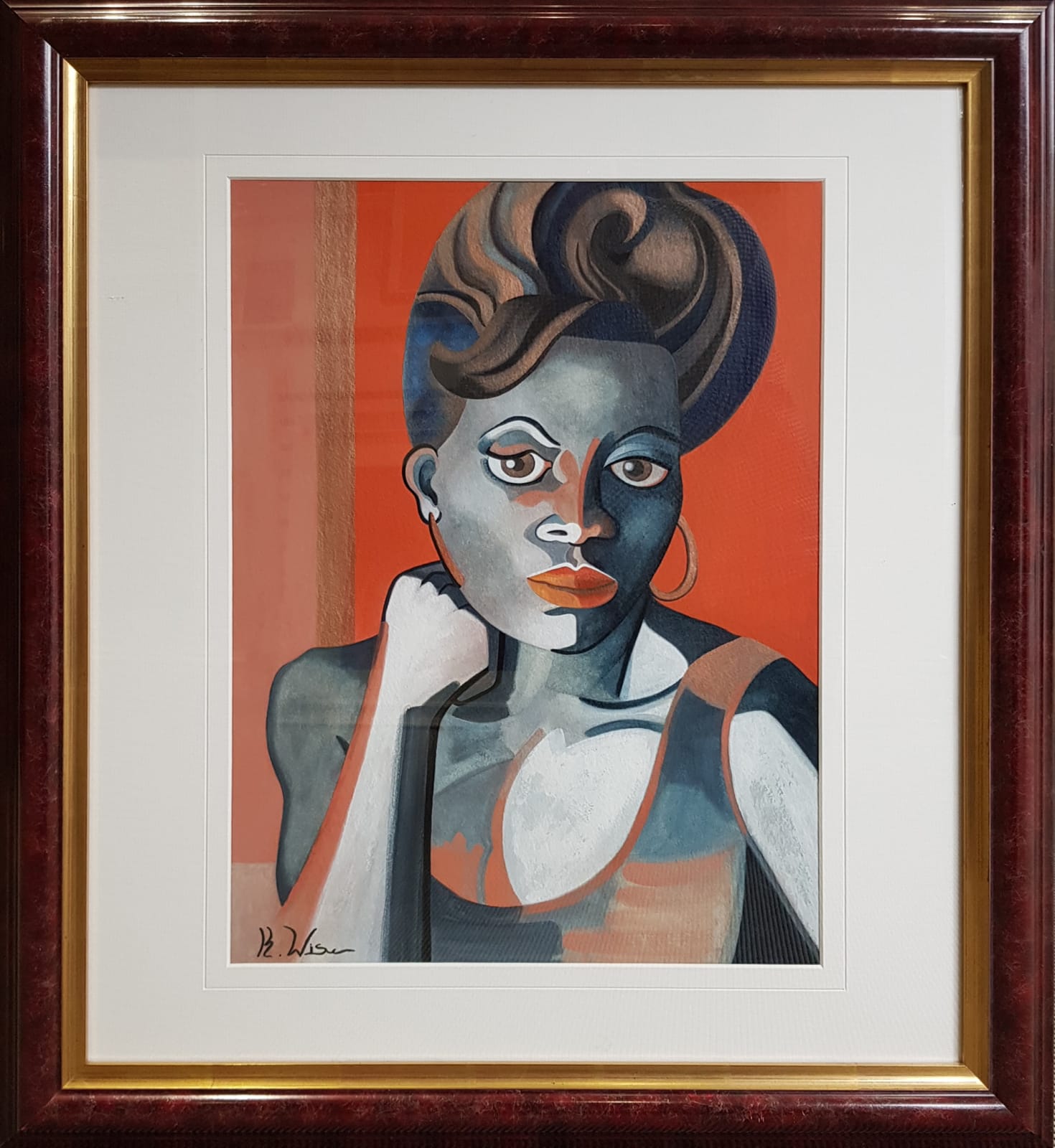 Karen Wise - Cheshire Contemporary Figurative Artist - Prescient, original mixed media painting