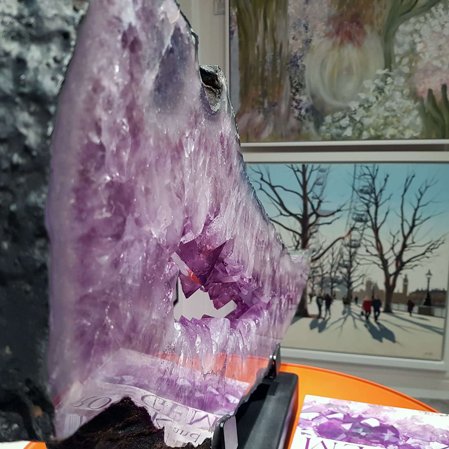 Ancient Art Crystals, Large Amethyst Geode Portal Slice