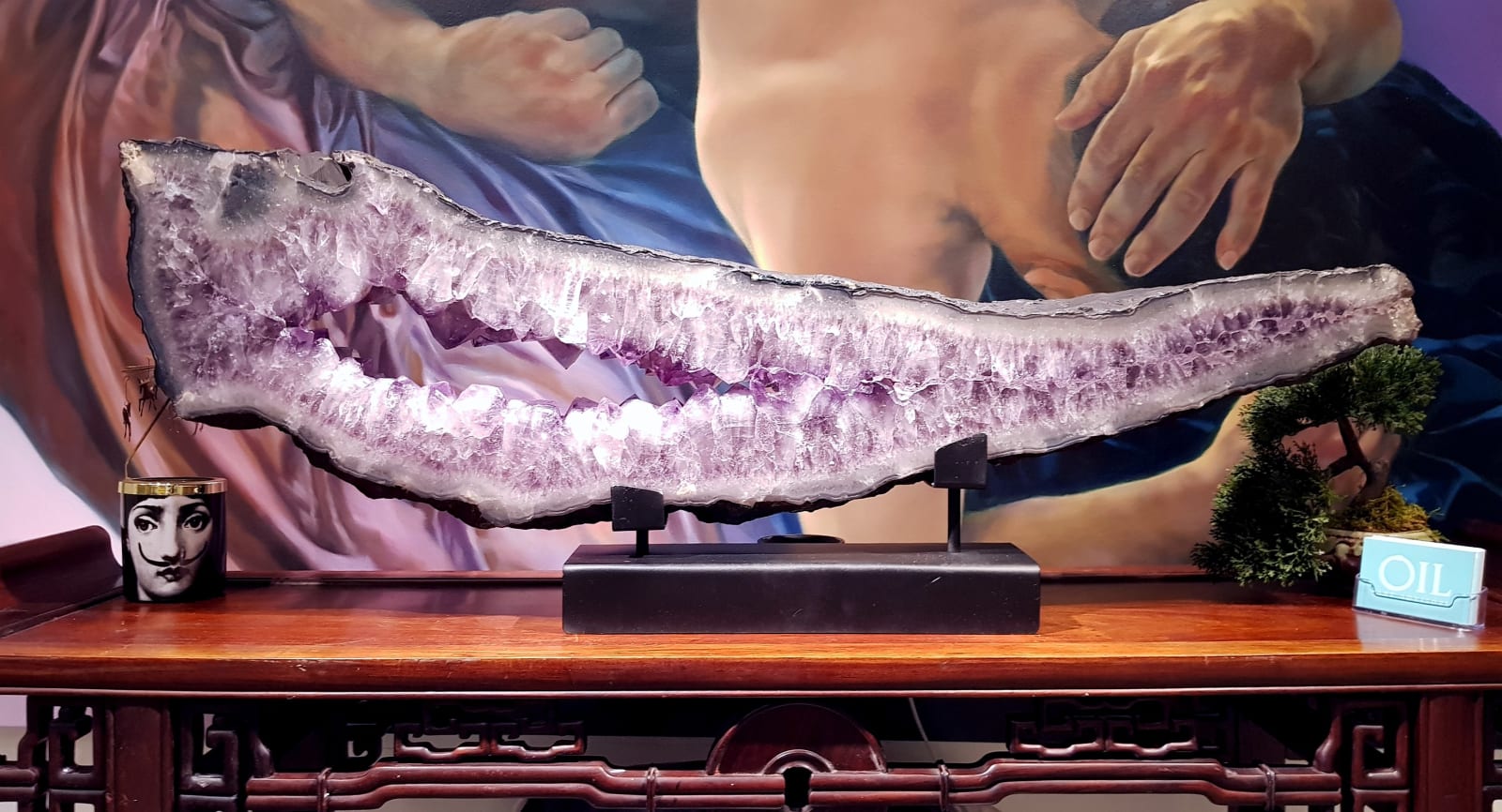 Ancient Art Crystals, Large Amethyst Geode Portal Slice