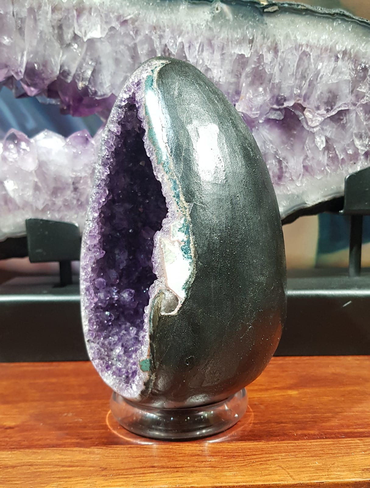 Ancient Art Crystals, Amethyst Crystal Egg Cavern II - Polished