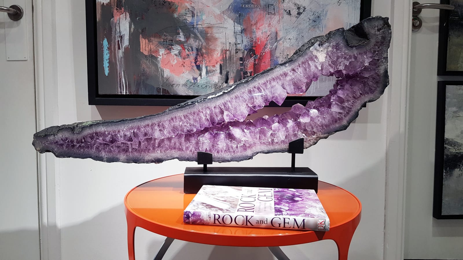 Ancient Art Crystals, Large Amethyst Geode Portal Slice