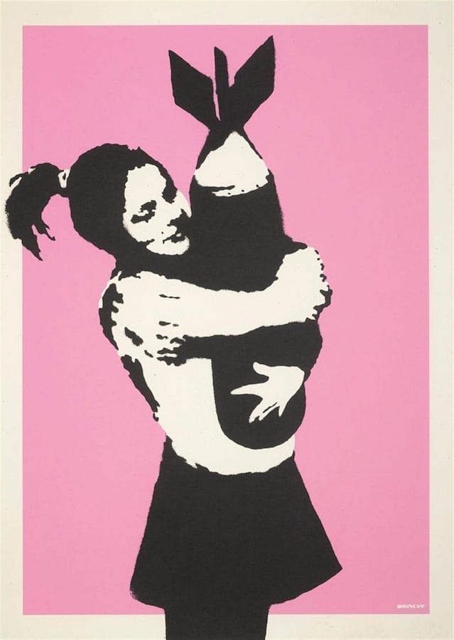 Banksy, Bomb Hugger, 2003