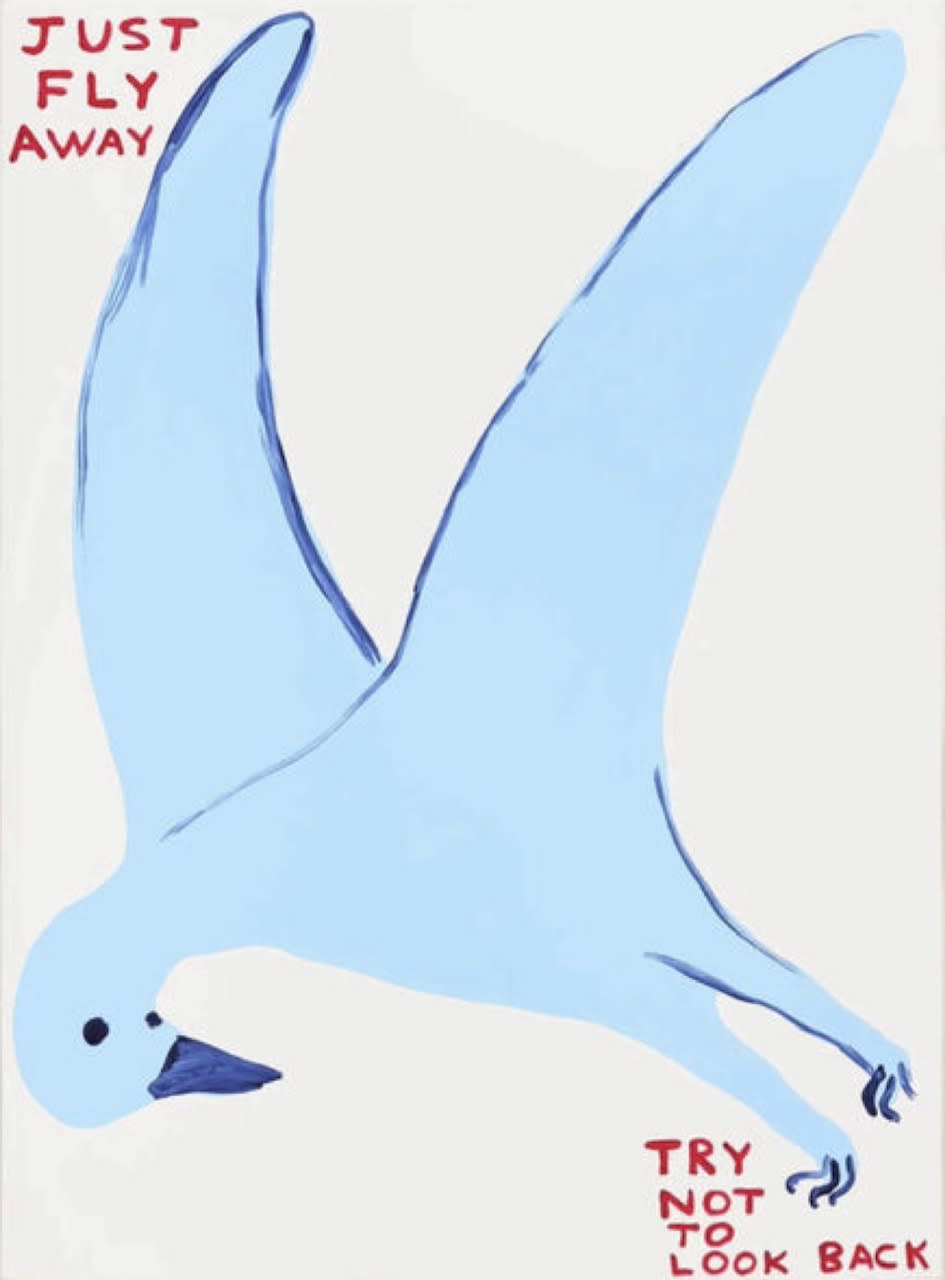 David Shrigley, Just Fly Away Try Not To Look Back, 2023