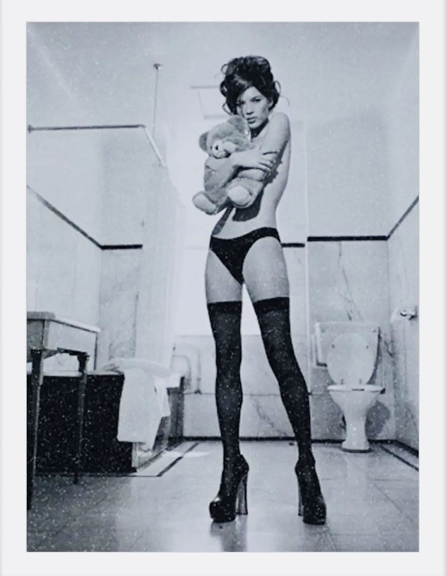 Kate Garner, Diamond Dust Kate Moss Praed St (Front), 1990