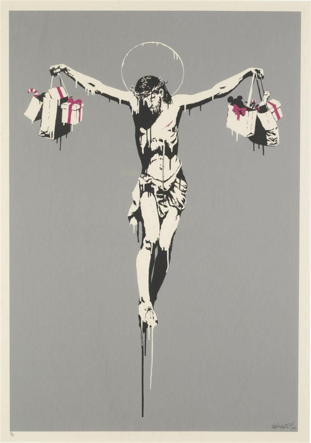 Banksy, Christ With Shopping Bags, 2004
