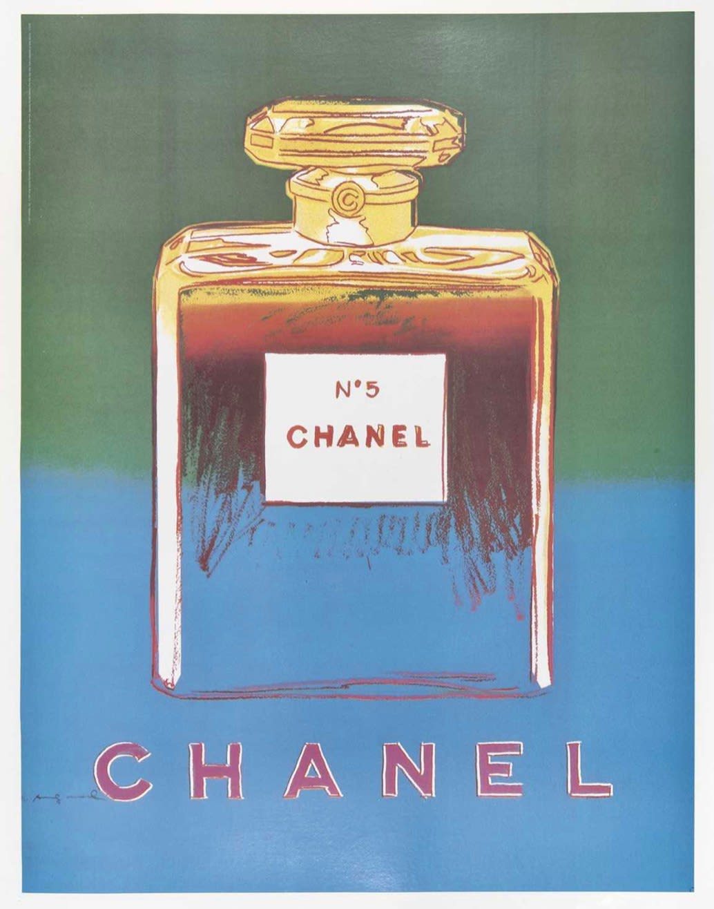 Andy Warhol, Chanel Ads Blue-Green, 1985