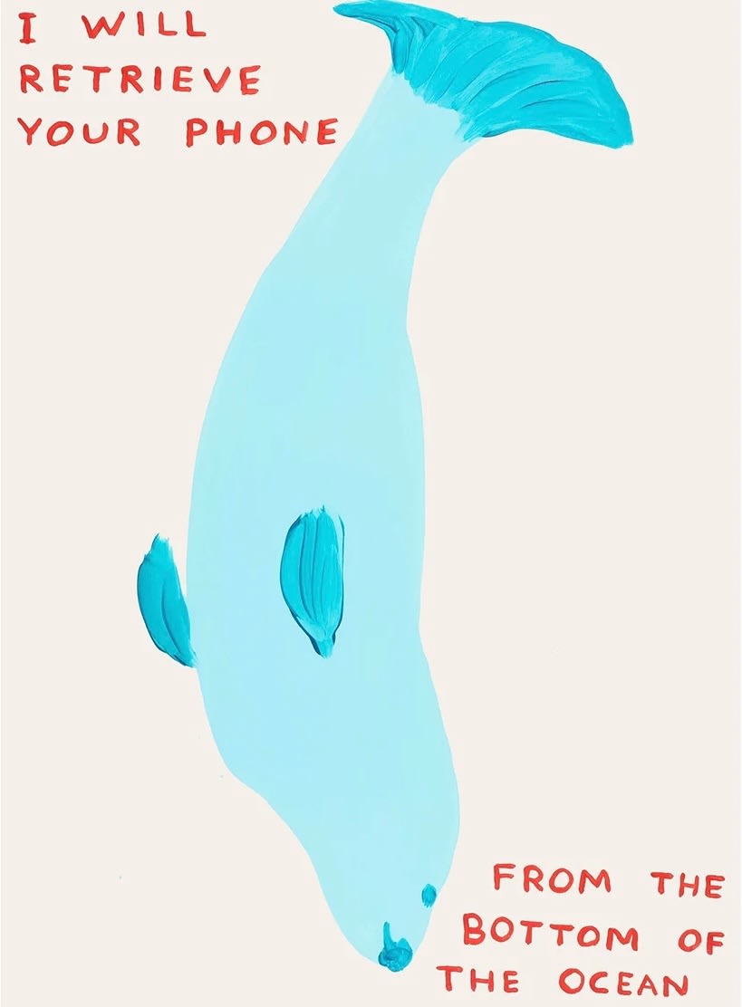 David Shrigley, I Will Retrieve Your Phone, 2021