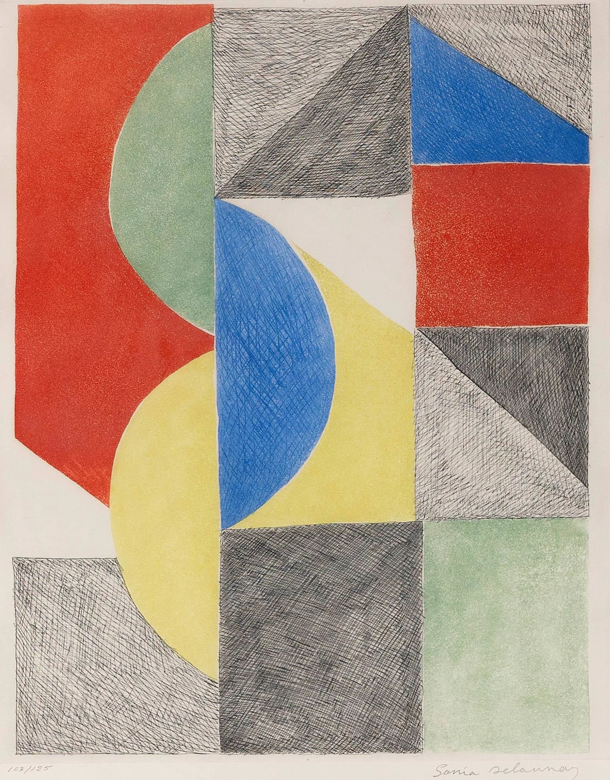 Sonia Delaunay, Composition, 1970