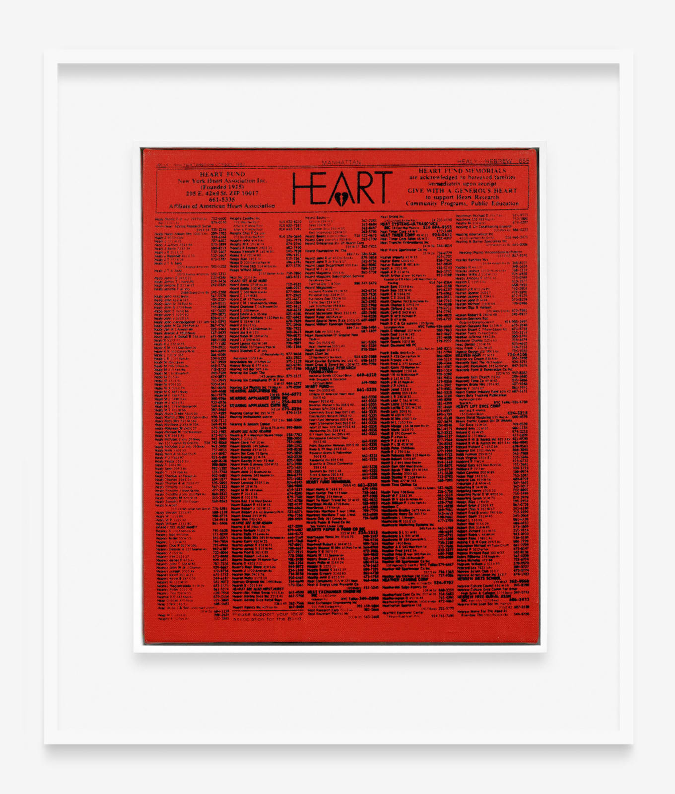 Andy Warhol, Valentine's Hearts Ad (Heart Fund), 1983