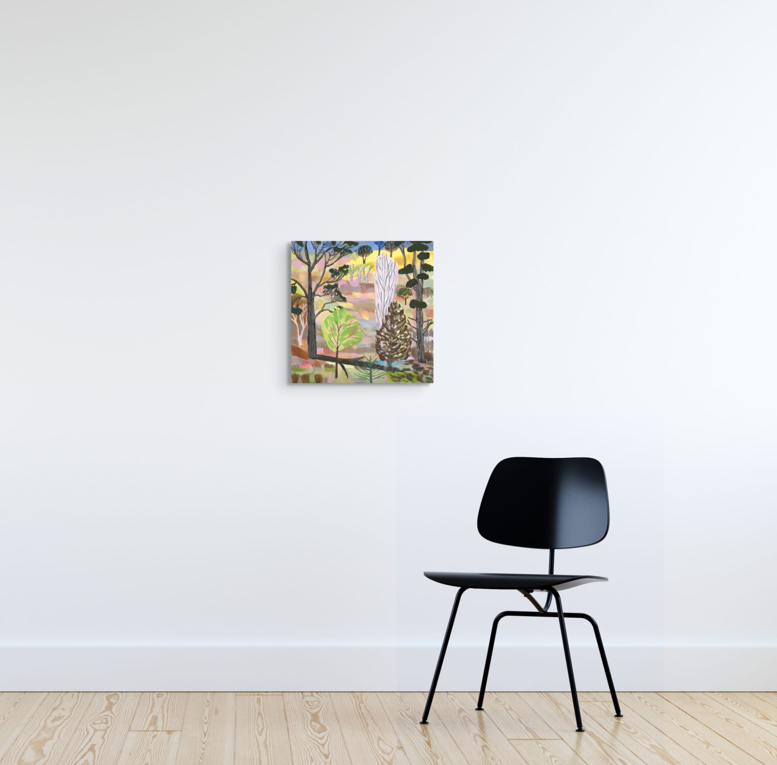 Lynne Flemons, Pink Tree And Yellow Paddock Nimmitabel, 2022