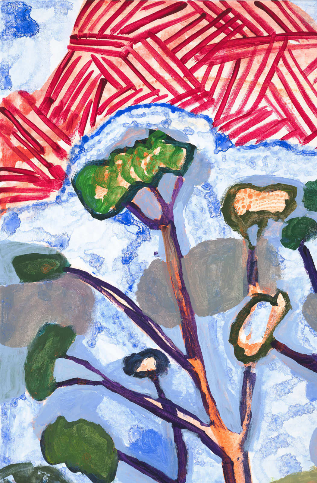 Lynne Flemons, Red Storm Clouds And Yellow Shed Nimmitabel, 2022