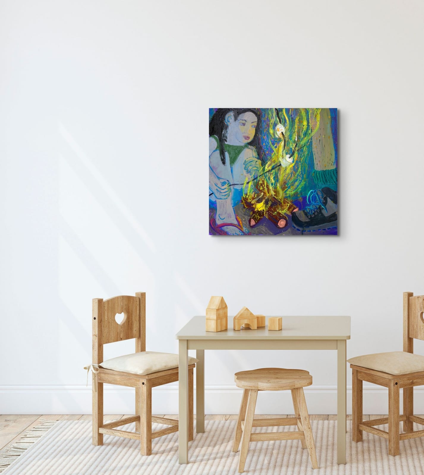 Ashley Norwood Cooper, Girl Roasting Marshmallows, 2022