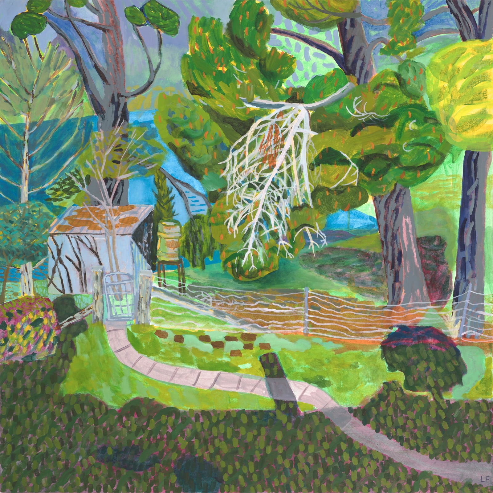 Lynne Flemons, Farm House Shadow With Pines Nimmitabel, 2022