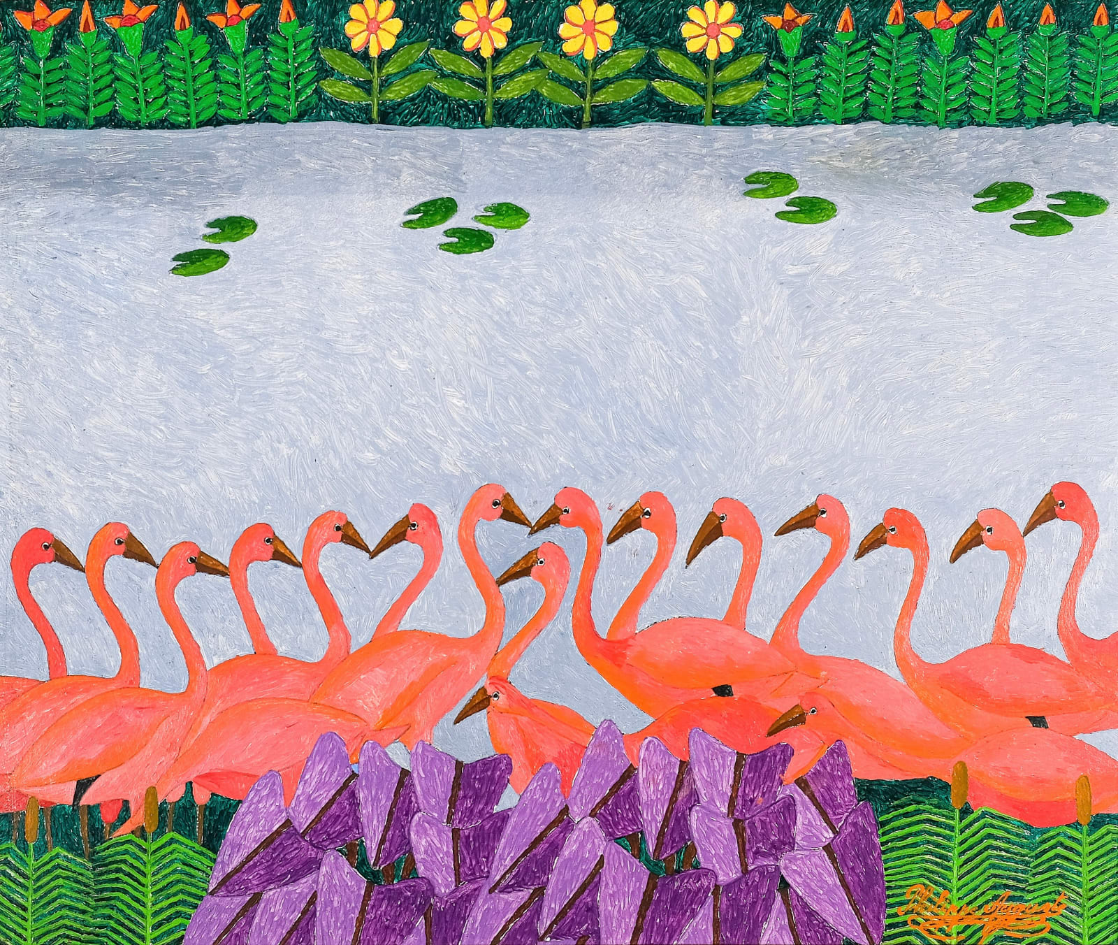 Salnave Philippe-Auguste, Flamingoes, 1980's