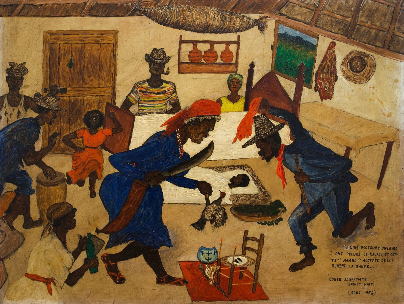 Edger Jean-Baptiste, Healing Ceremony (Cinq Docteurs Diplomes Ont Refuse Ce Malade, Et Cette “Mambo” Accepte de Lui Rendre la Santé), 1964