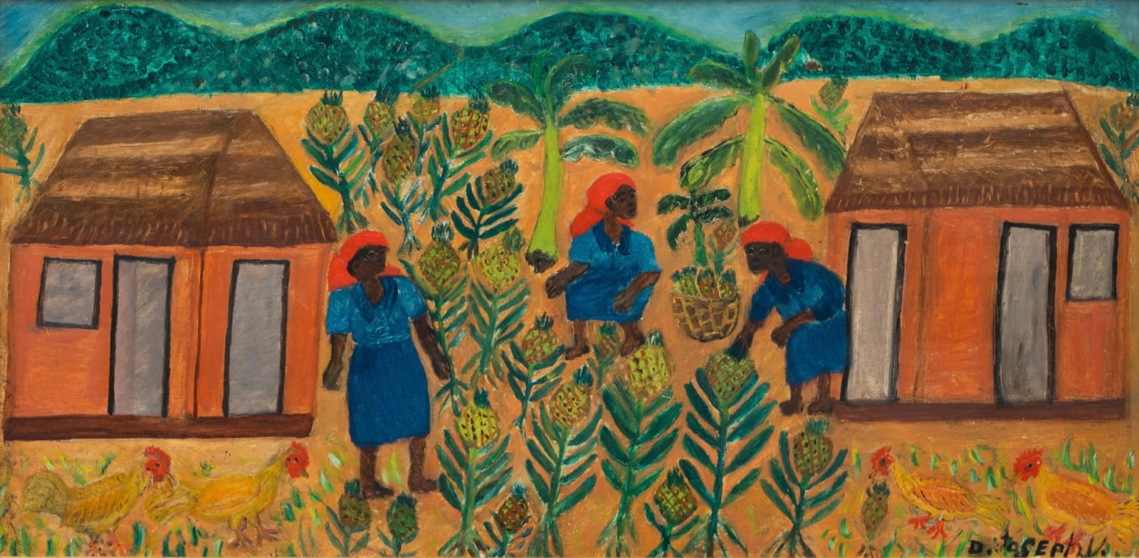 Pierre Joseph-Valcin, Unititled (Pineapple Harvest), 1970