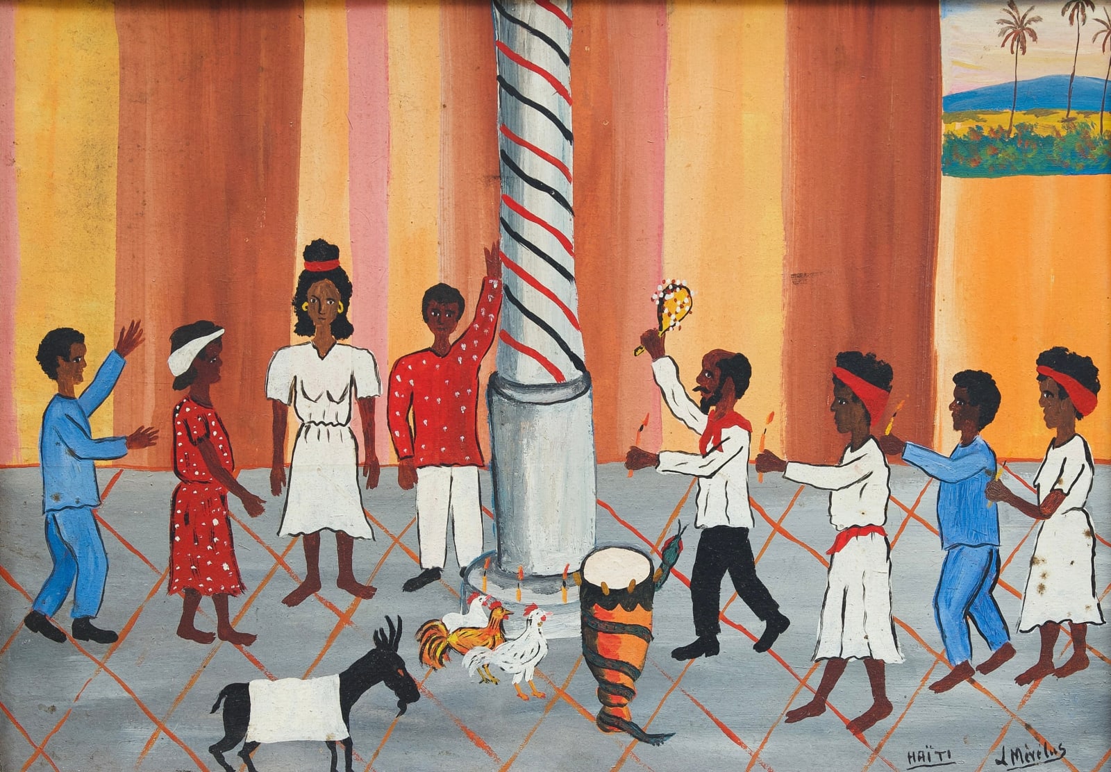 Lusimond Merelus, Ceremony in Peristyle , c. 1944-1948