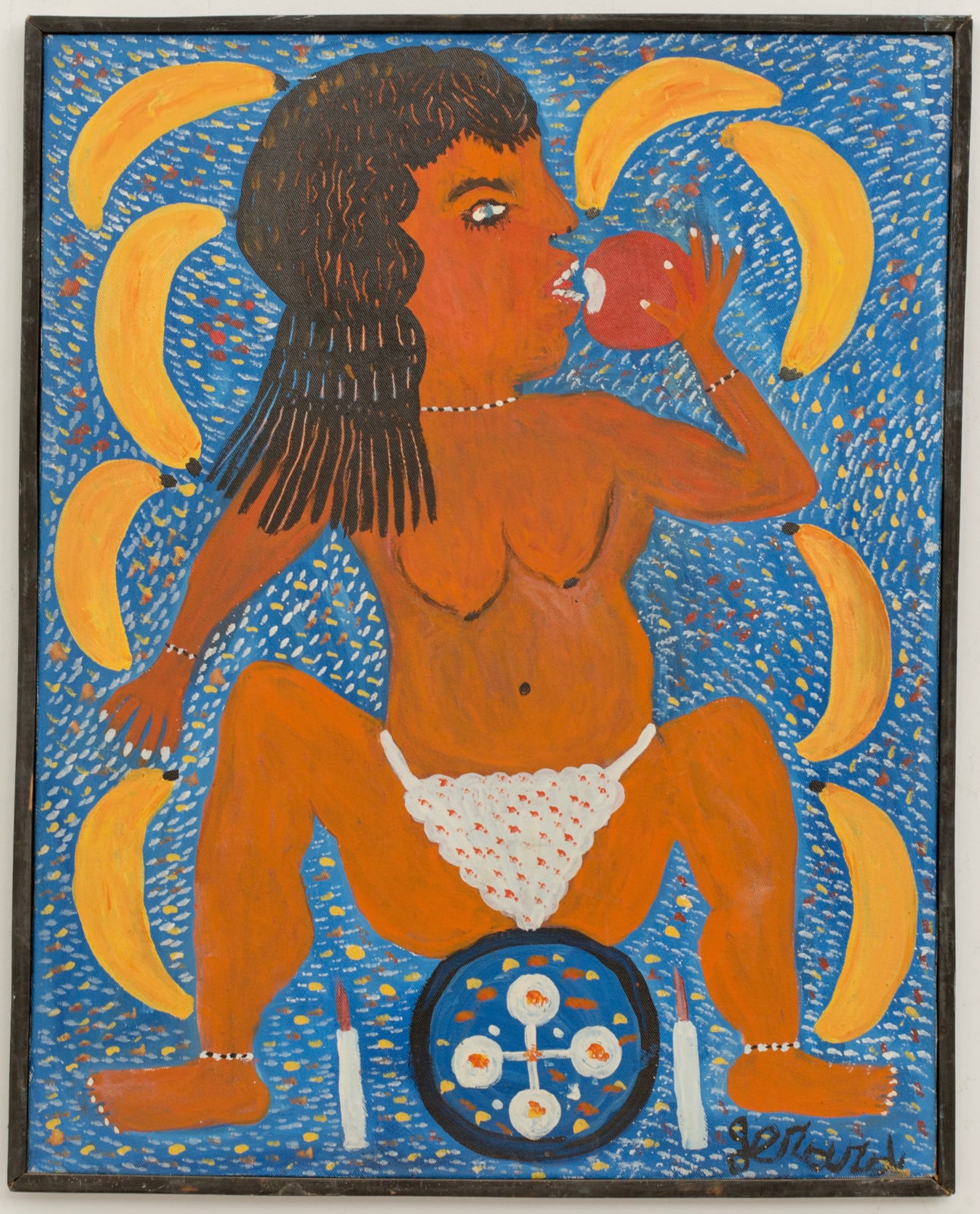 Gerard Fortune, Untitled (Figure w/ Fruit) , 1970's