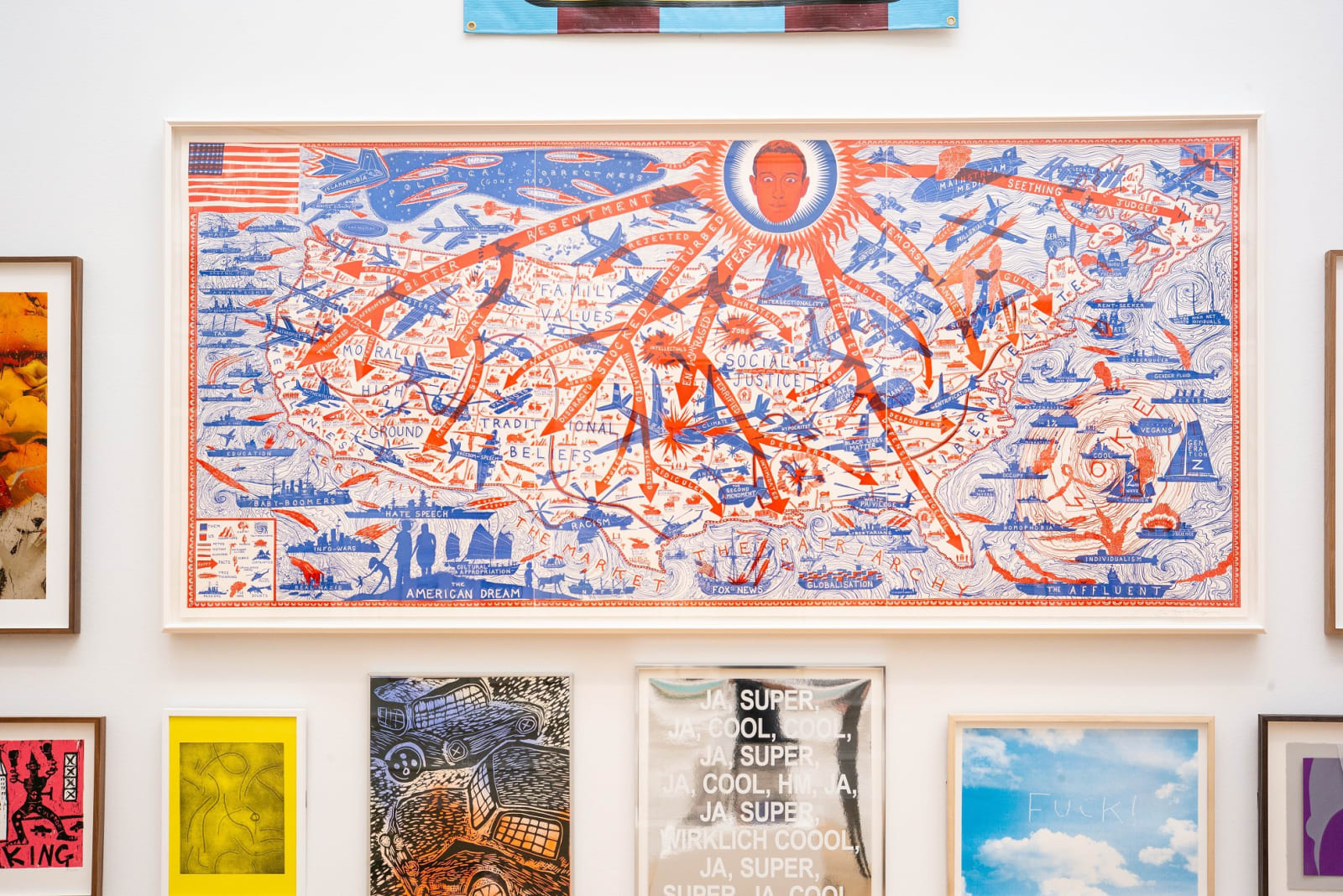 Grayson Perry America Map Grayson Perry (Sold), The American Dream, 2020 | Royal Academy