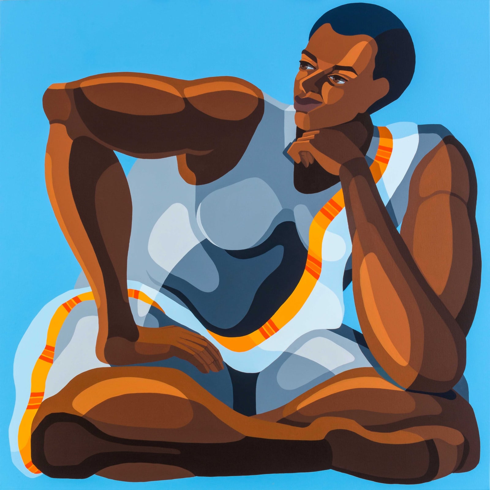 Nirit Takele, Untitled II (Sitting In Square Space Series), 2021