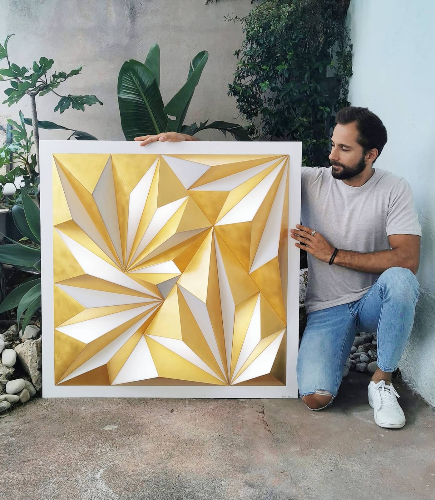 MIAMI, Feuille d'or 24 carats, 2020