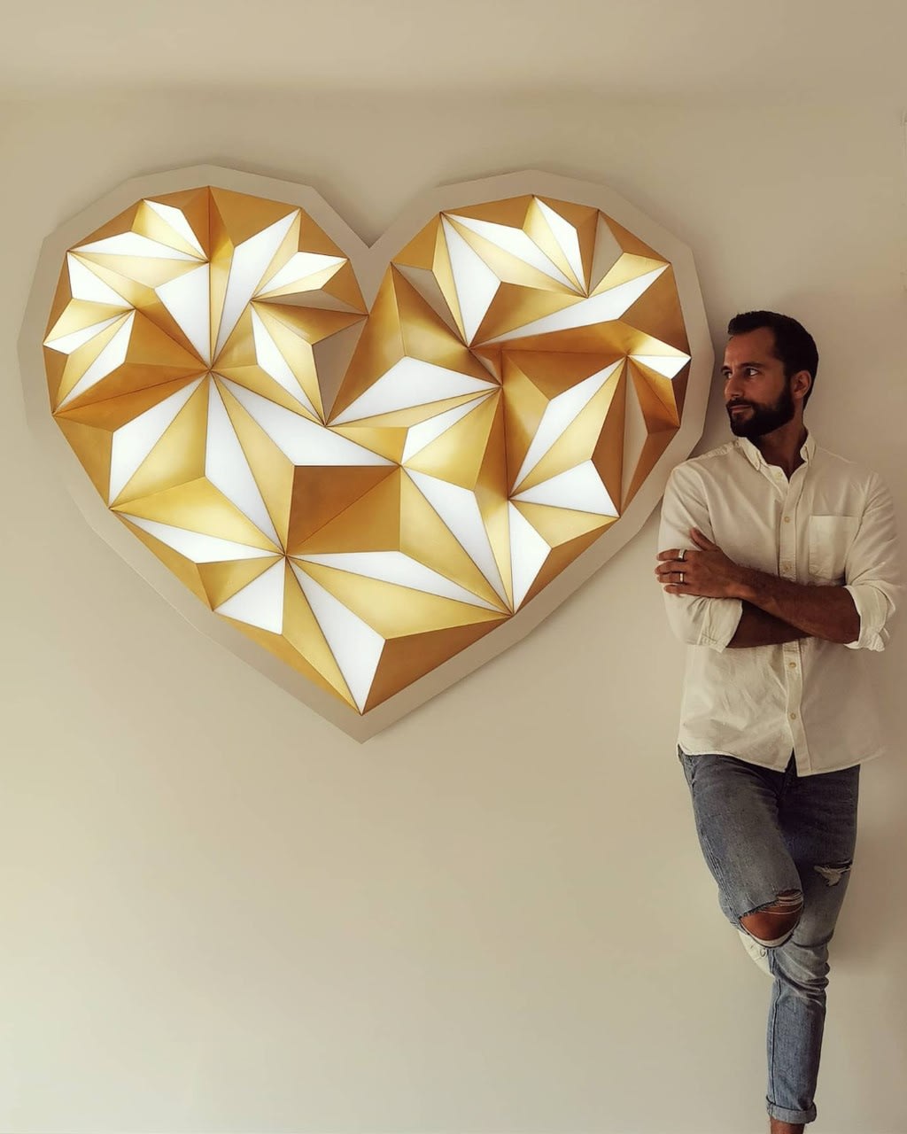 LET ME LOVE YOU, Feuilles d'or 24 carats, 2020
