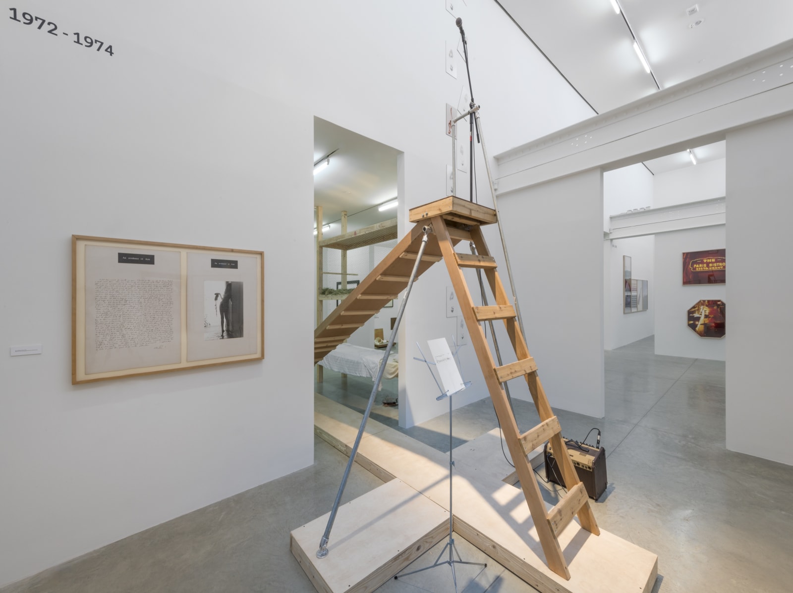 Installation view, Bill Beckley 1968 - 1978: The Accidental Poet (The Avoidance of Everything) Albertz Benda, New York, 2015