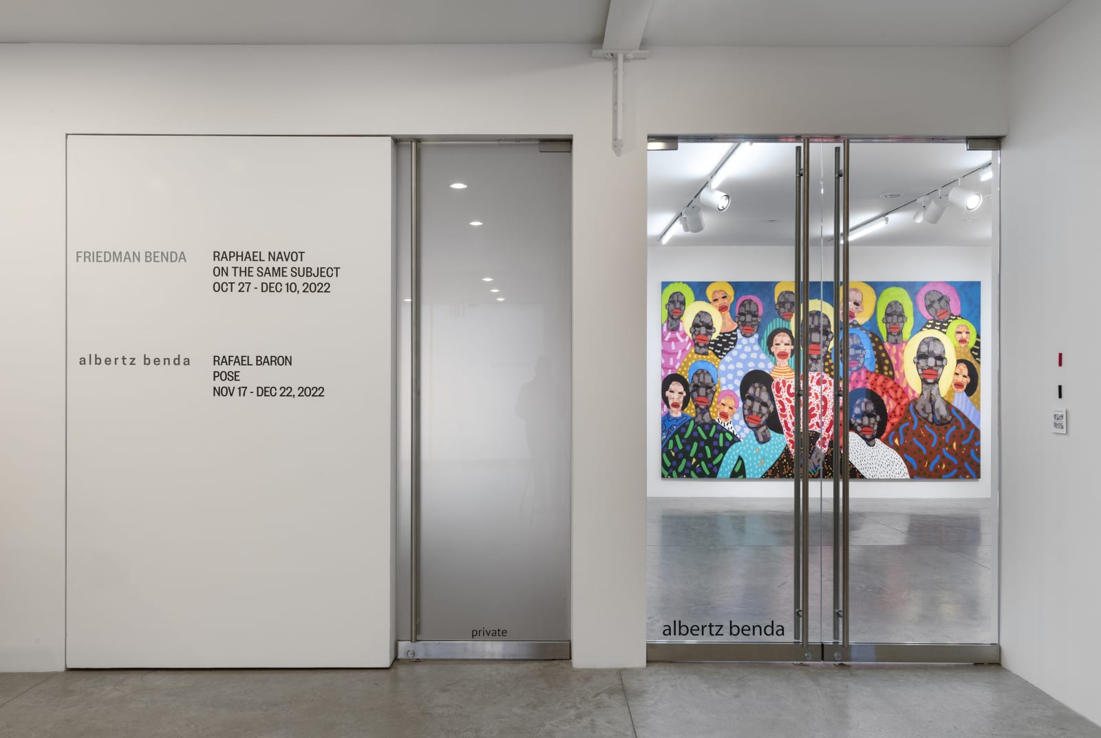 Rafael Baron: Pose. albertz benda, NY. November 17 - December 22, 2022. Photo: Adam Reich