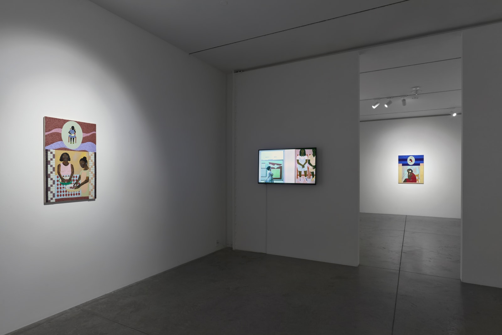 Larissa de Souza: Parades Que Contam Histórias. February 9 - March 18, 2023. albertz benda, New York. Photo by Thomas Muller.