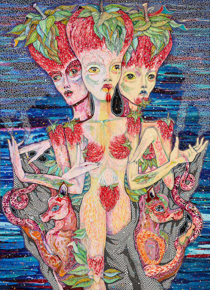 Del Kathryn Barton, aglow with every breath, 2025