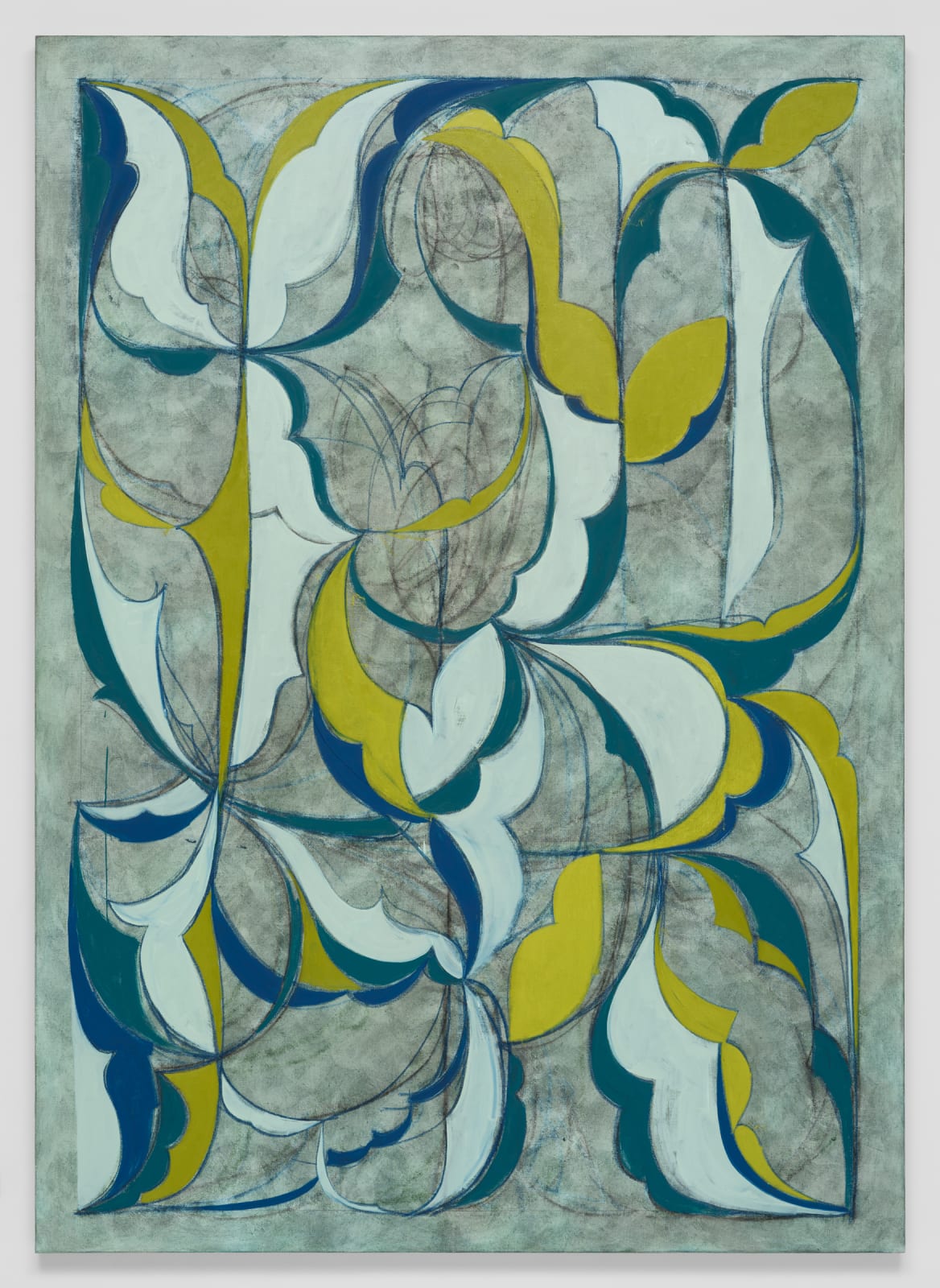 Untitled (Arabesque Composition), 2023 Oil, oil crayon, and pencil on linen 84 x 60 in (213.36 x 152.4 cm)