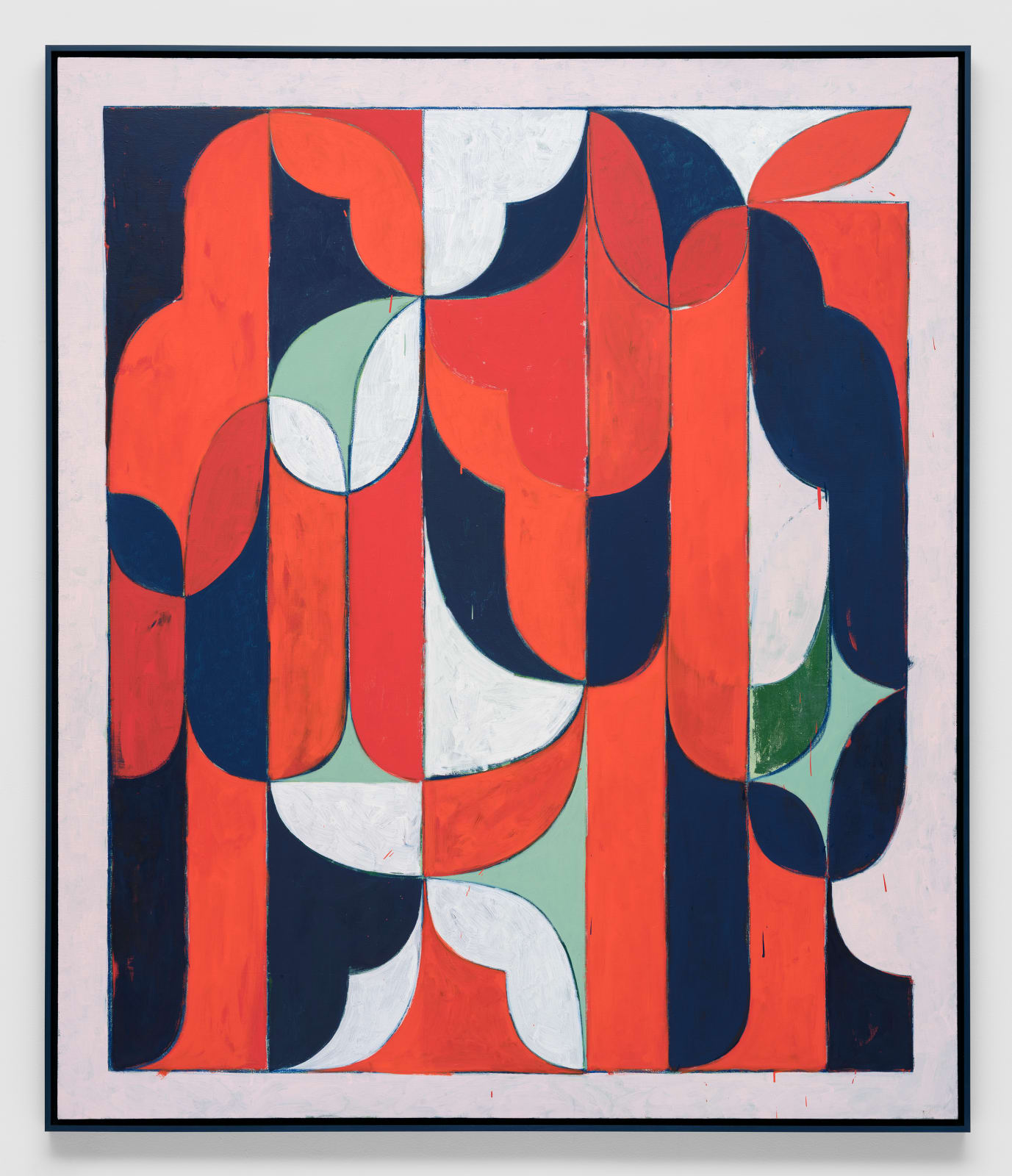 Untitled (Arabesque Composition), 2023 Oil, oil crayon, and pencil on linen with artist's frame 67 9/16 x 57 9/16 in (171.6 x 146.2 cm) Photo: Sebastian Bach