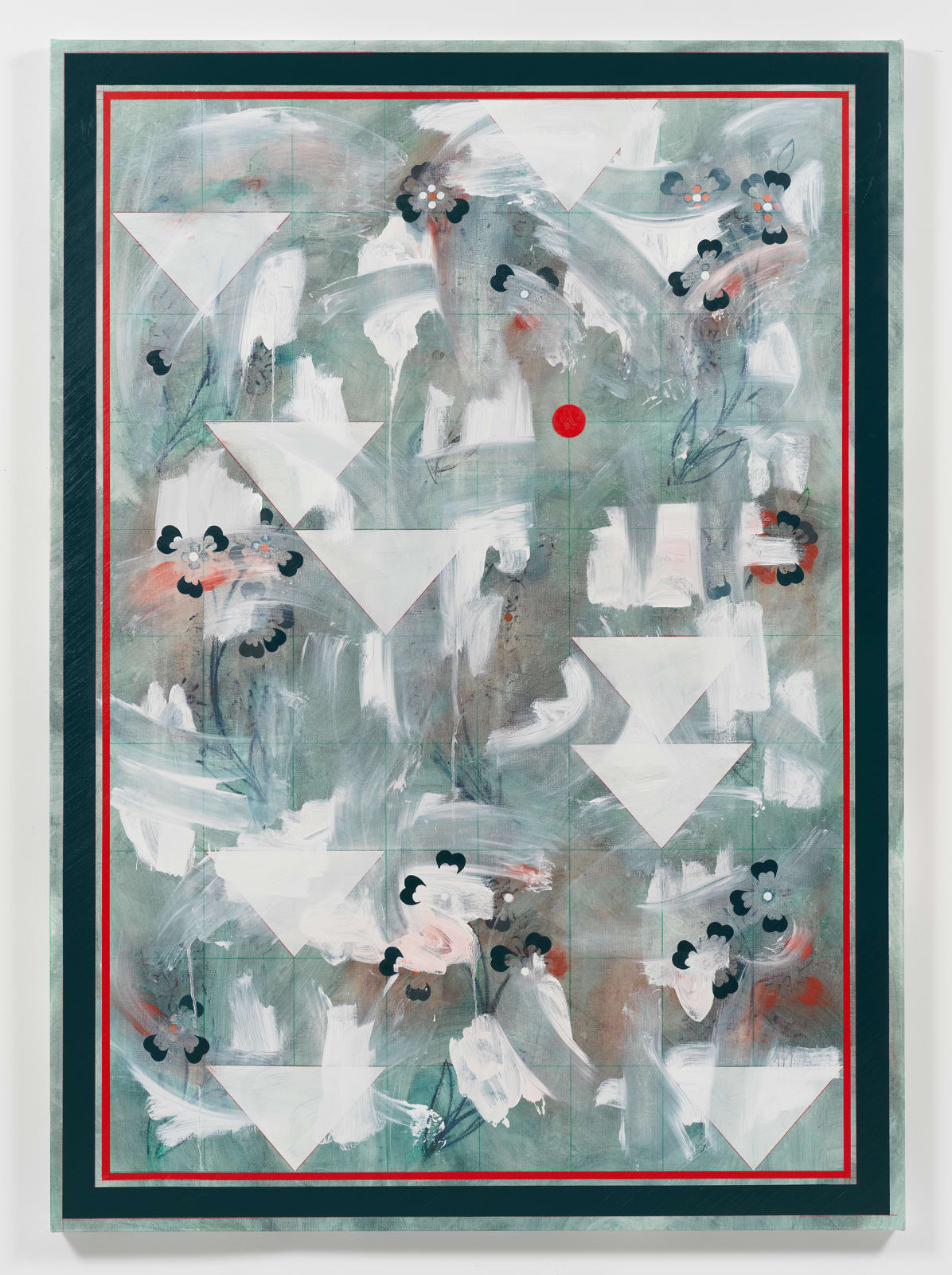 Ornamental Composition for Social Spaces 7, 2018 Oil, oil crayon, wax pencil, and pencil on canvas 78 x 56 in (198.1 x 142.2 cm)