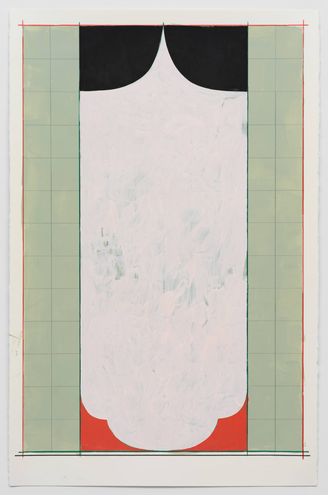 Ornamental Composition, 2024 Oil, acrylic, and pencil on paper 39 3/8 x 27 3/4 in (100 x 70.5 cm)