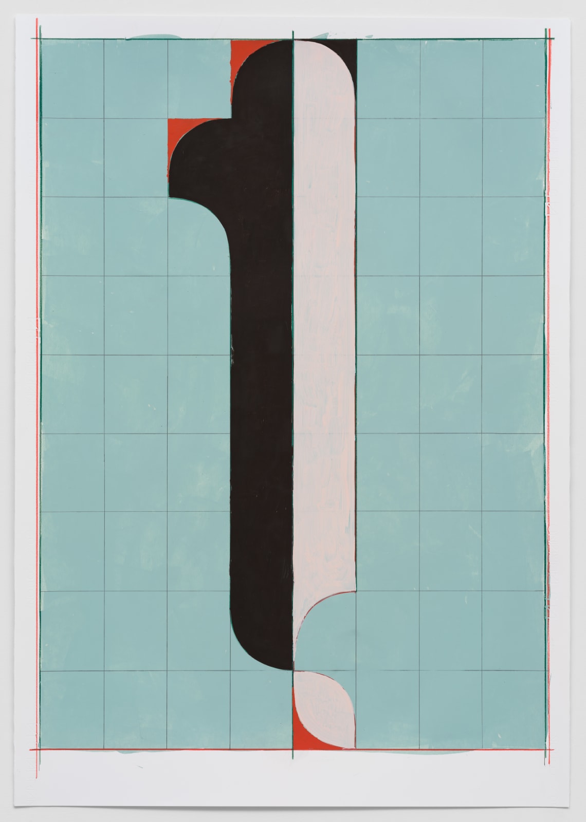 Ornamental Composition, 2024 Oil, acrylic, and pencil on paper 39 3/8 x 27 3/4 in (100 x 70.5 cm)