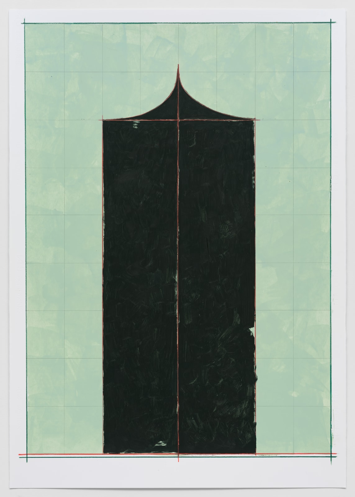 Ornamental Composition, 2024 Oil, acrylic, and pencil on paper 39.37 x 27.56 in (100 x 70 cm)