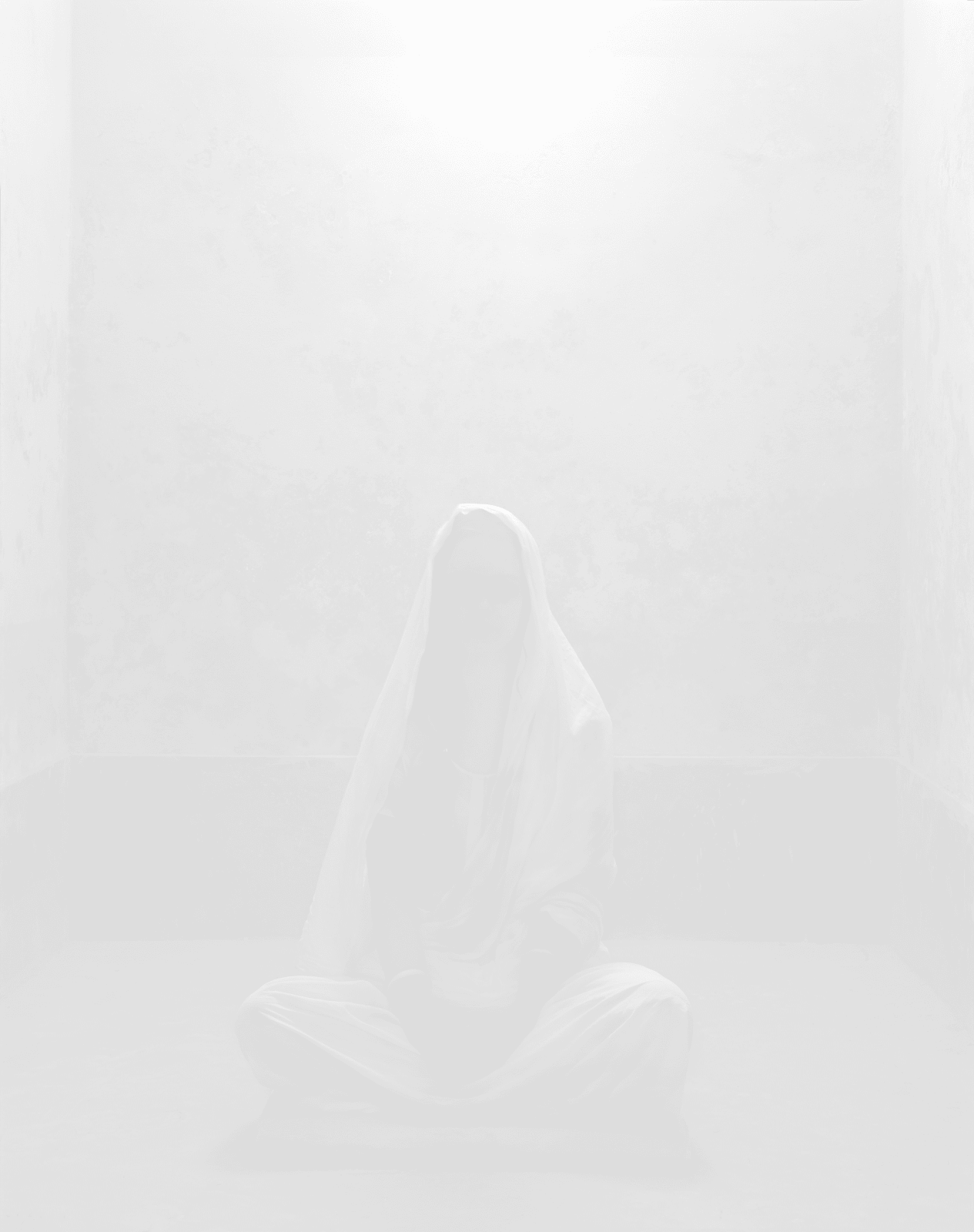 Danielle Nelson Mourning White Meditation (Rishikesh, India) 2009 Archival ink print 47 x 59 in, 3 of 3 $7,500