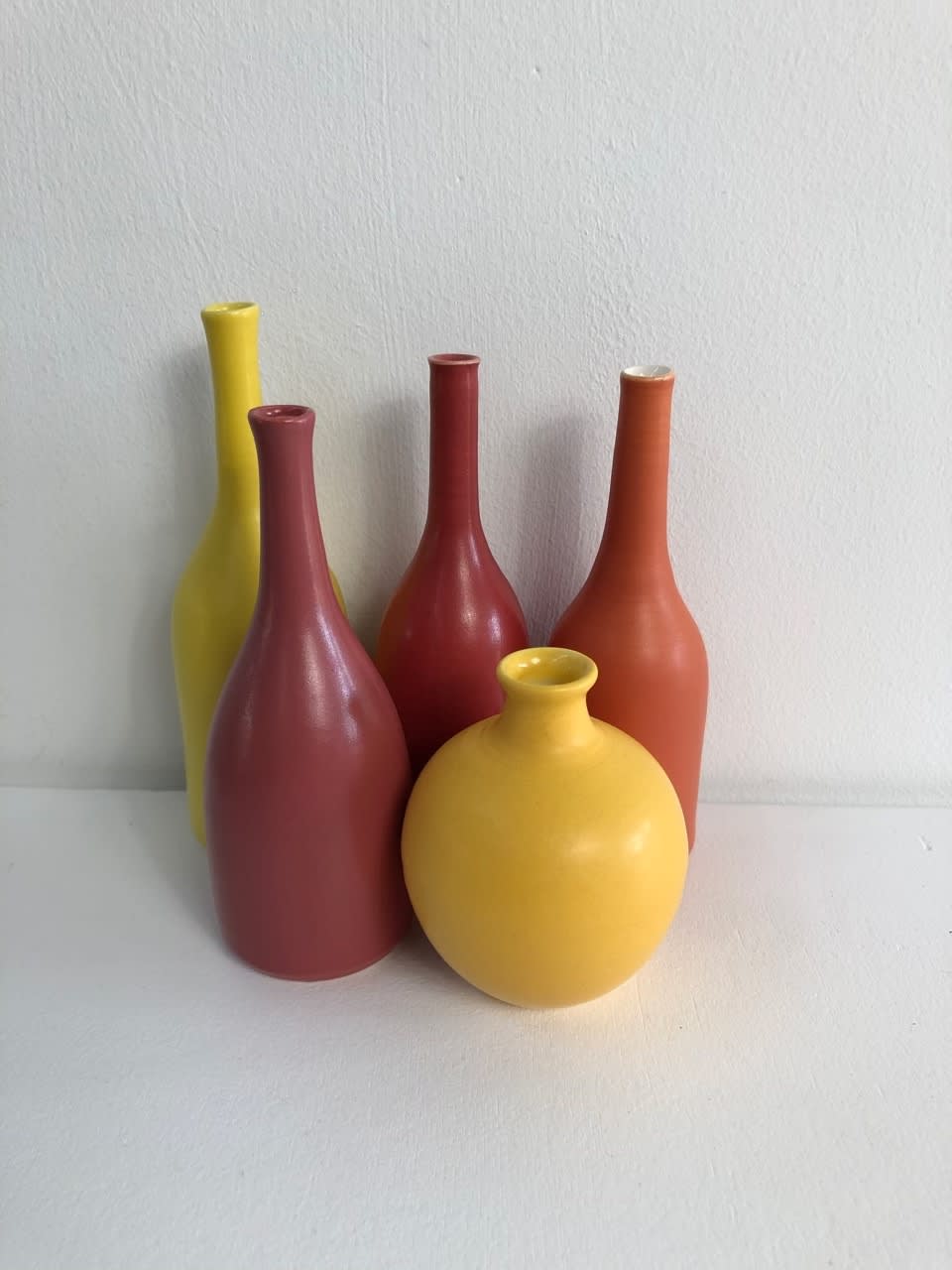 Lucy Burley, 'Lupin', collection of 5 miniature vases