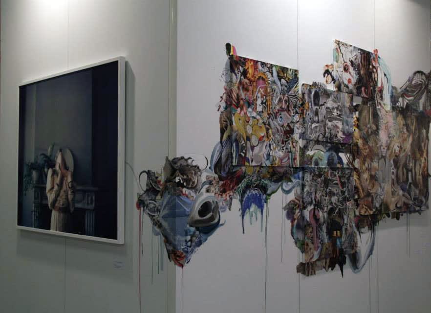 Uldus Bakhtiozina, Marya Dmitrieva. Anna Nova's booth at Contemporary Istanbul 2013