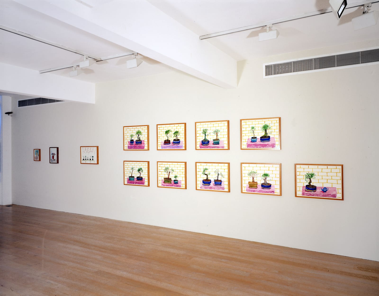 David Hockney, Painting on Paper, installation image @ Annely Juda Fine Art 2003