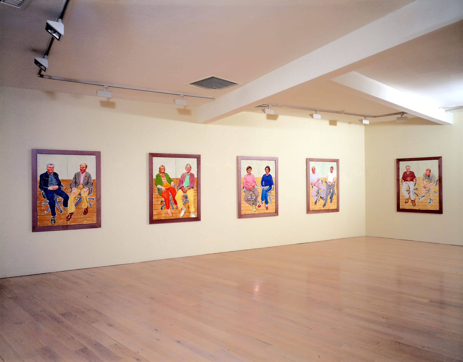 David Hockney, Painting on Paper, installation image @ Annely Juda Fine Art 2003