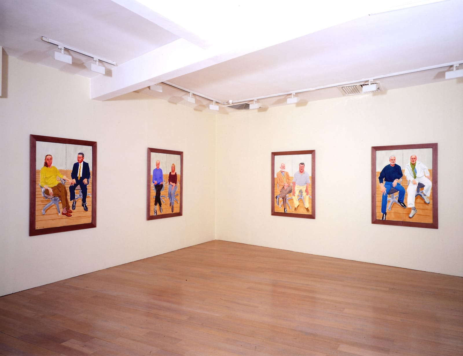 David Hockney, Painting on Paper, installation image @ Annely Juda Fine Art 2003