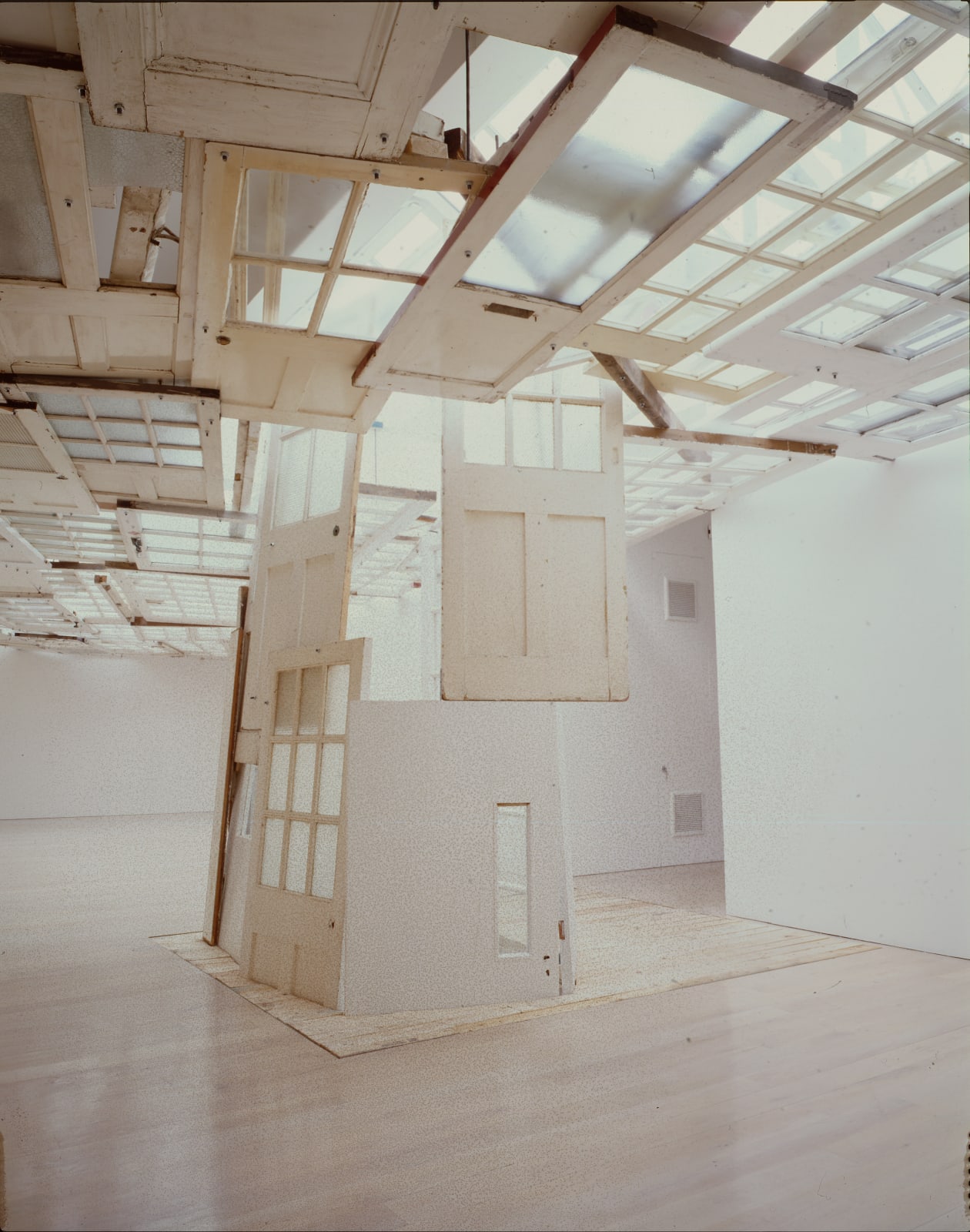 Tadashi Kawamata installation 'Relocation' at Annely Juda Fine Art 1997