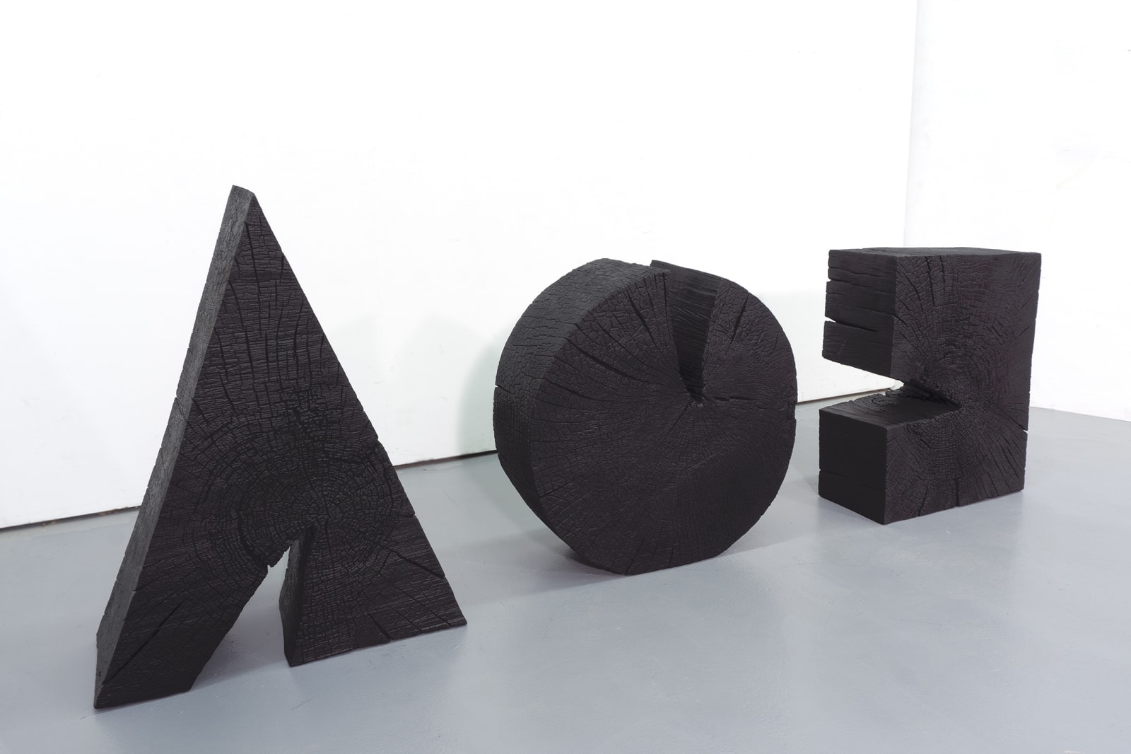 David Nash, Triangle, Circle, Square, 2020