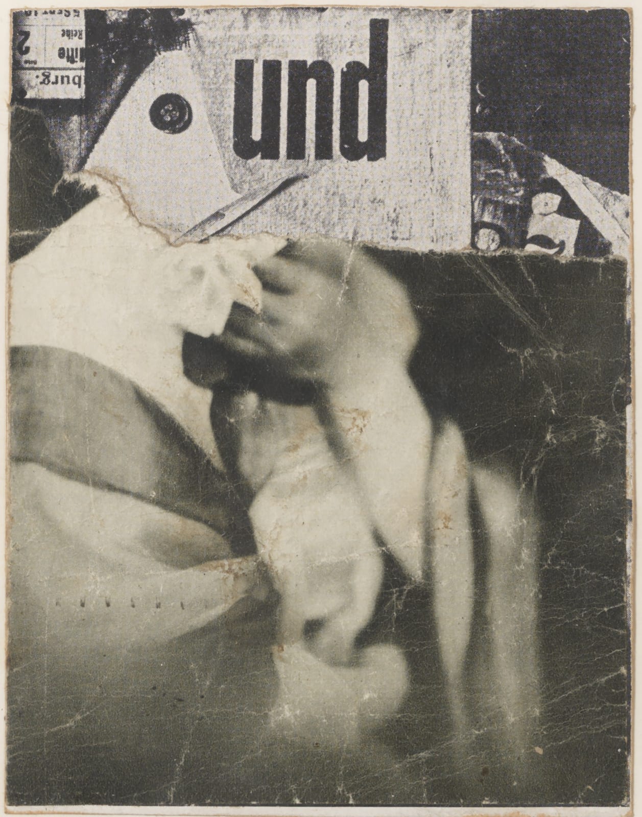 Kurt Schwitters, Ohne Titel (Collagierte Bildpostkarte Das Undbild), c. 1930