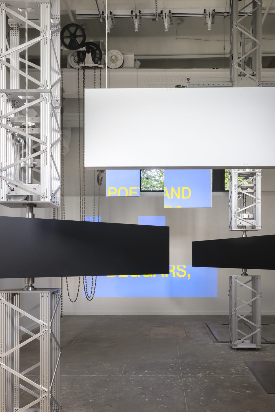 Sarah Oppenheimer and Tony Cokes SM-2N:sldrty? 2022 Material, dimension, and duration: Variable Photocredit: Brad Feinknopf