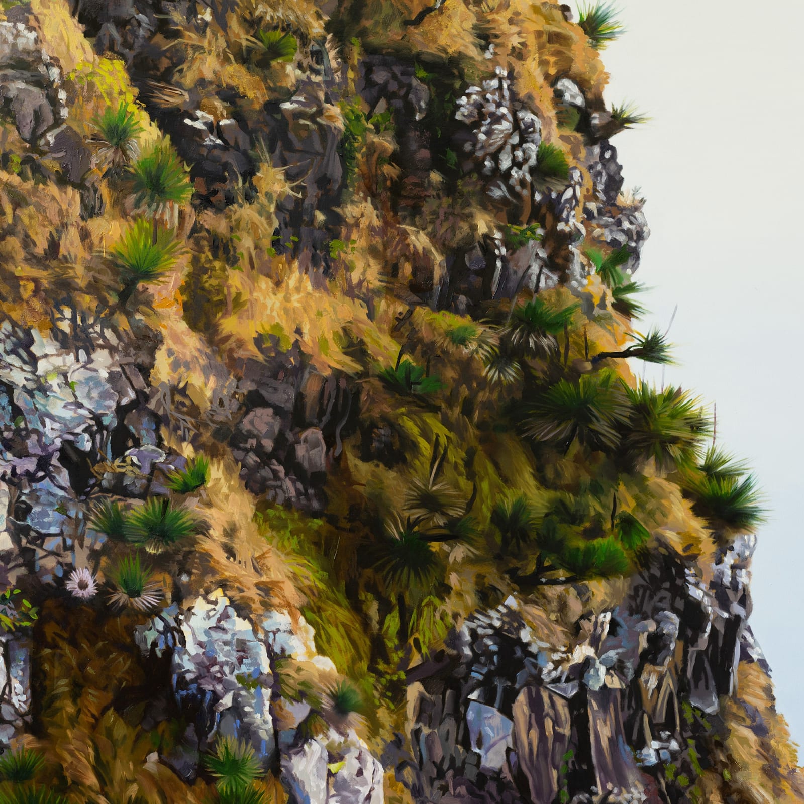 Precipice (detail), oil on polyester canvas, 77 x 137 cm (framed)